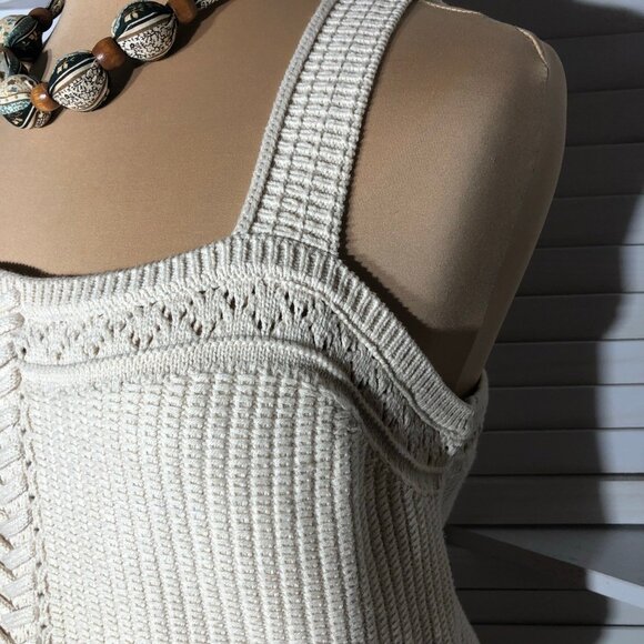 Ryegrass Cream Crochet Knit Crop Tank Top XXL - Picture 7 of 10